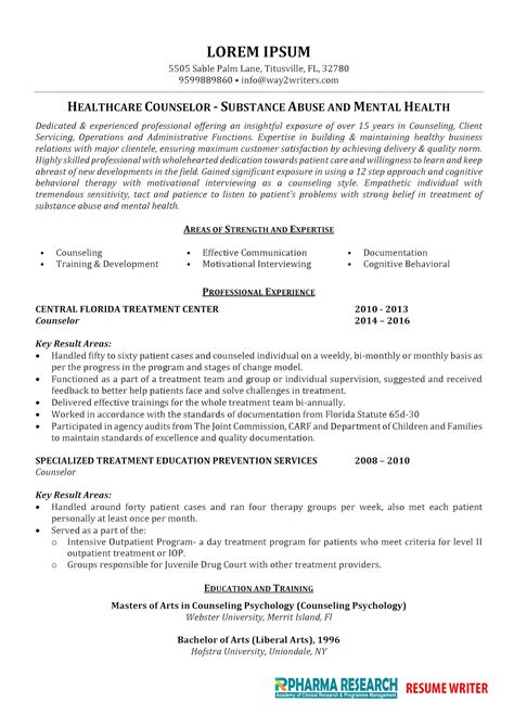 Professional Resume Writer - Pharma Research