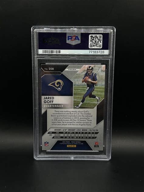 Panini Prizm Rookie Silver Prizm Jared Goff Rc For Sale