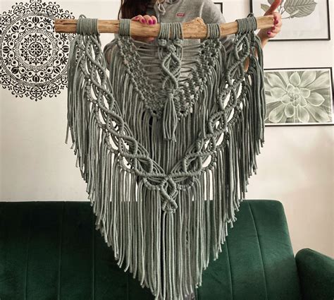 Makrama Ze Sznurka Boho Macrame Kolory Du A Macrame Wall Hanging Dream