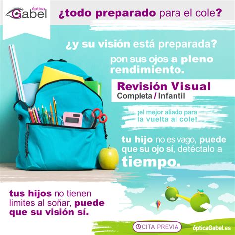 ¿todo Preparado Para La Vuelta Al Cole Óptica Gabel