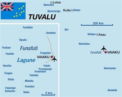 Tuvalu Islands map