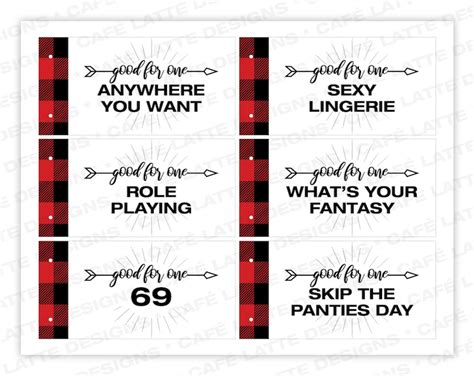 Sexy Naughty Coupons Valentines Love Sex Coupons Gifts For Etsy Canada