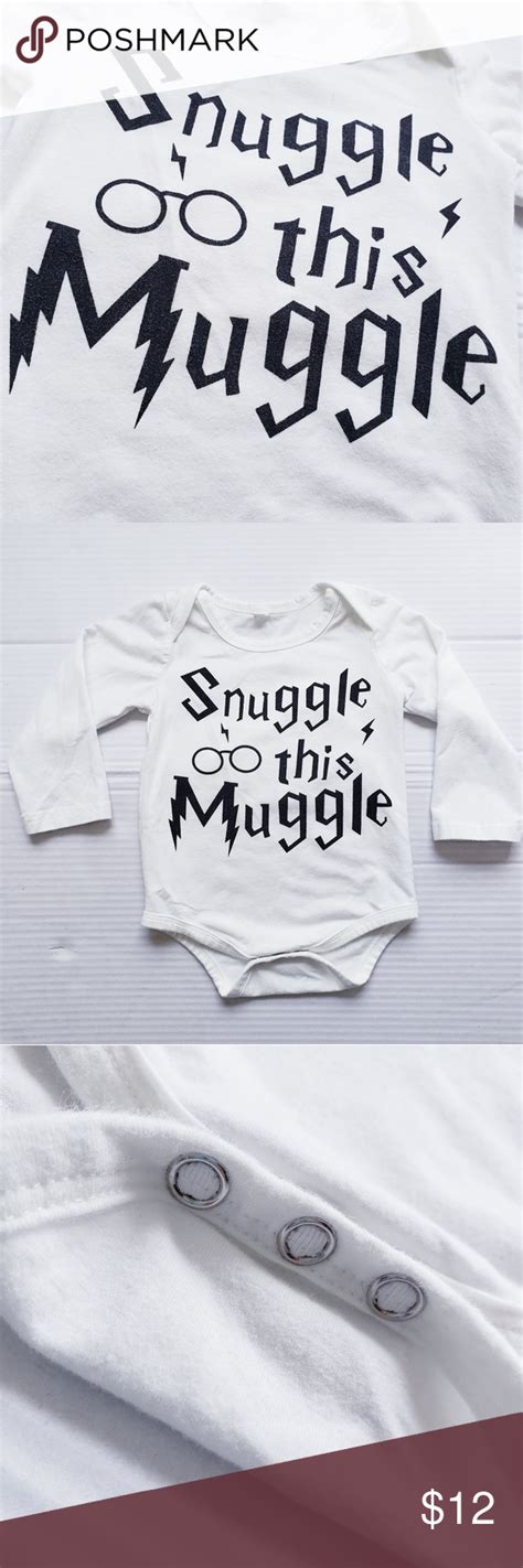 Snuggle This Muggle Harry Potter Onesie Adorable White Harry Potter