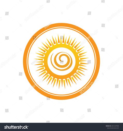 Vector Illustration Sun Logo Design Template Stock Vector (Royalty Free ...