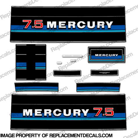 Mercury 1983 75hp Outboard Decals