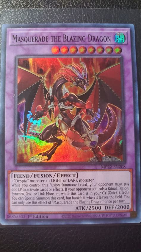 Masquerade The Blazing Dragon 1st E Mp22 En208 M Yu Gi Oh Pharoahs Gods Series Ebay