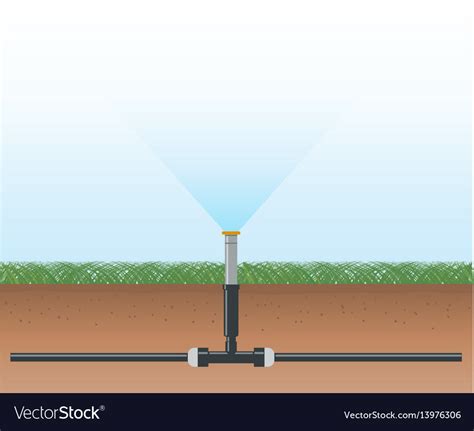 Automatic Water Irrigation System Royalty Free Vector Image