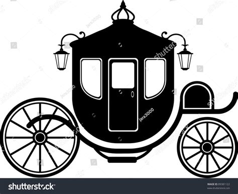 Carriage Silhouette Stock Vector Royalty Free 89381122 Shutterstock