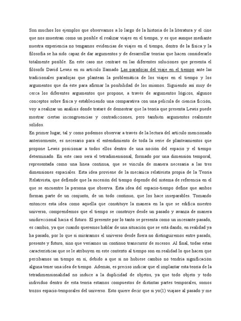 Lewis Y Los Viajes En El Tiempo Pdf Hora Viaje En El Tiempo