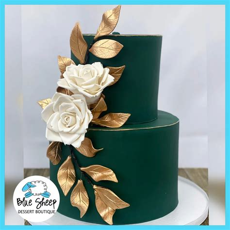 Emerald Elegant Green Birthday Cake Green Wedding Cakes Wedding Ideas