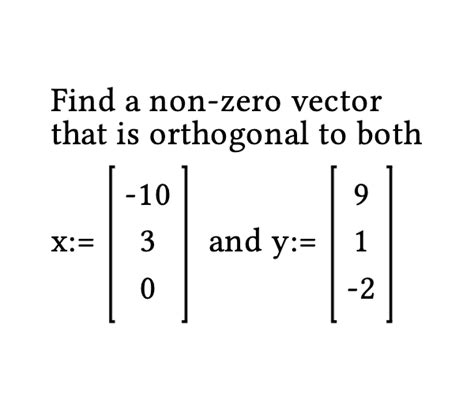 Orthogonal Vectors Example 2