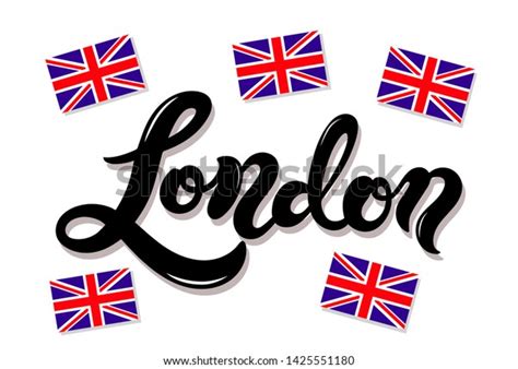 London Hand Drawn Lettering Vector Illustration Stock Vector Royalty