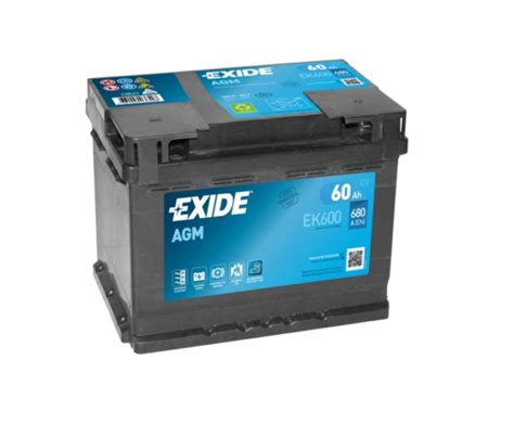 Akumulator EXIDE EK600 AGM start-stop 60Ah – Eurodiskont-Cenejši ...