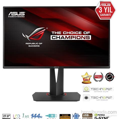 Asus Rog Swift Pg278q 27 1ms G Sync Displayport Wqhd Led Fiyatı