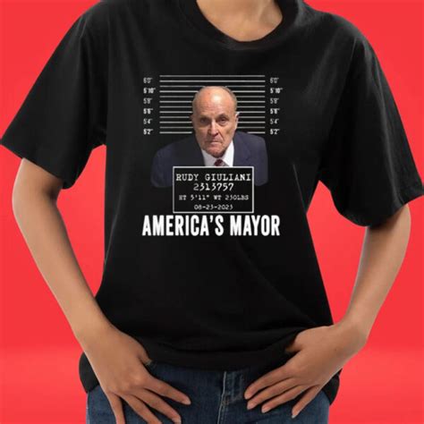 Rudy Giuliani Mugshot Americas Mayor Shirt Flagwix