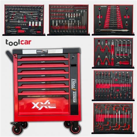 Munich Tools Xxl Werkzeugwagen Gef Llt Mit Schublade Toolcar