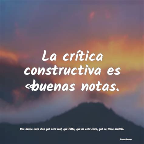 La Cr Tica Constructiva Es Buenas Notas