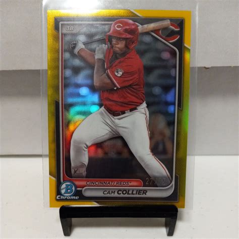 2024 Bowman Chrome Cam Collier Yellow Refractor 75 Reds BCP 13 EBay