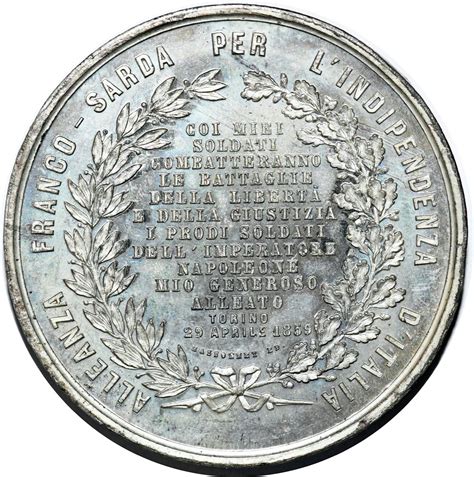 Medaille Italie Victor Emmanuel Ii Ind Pendance Italienne Turin