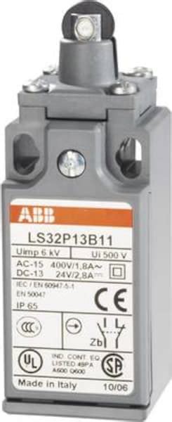 Abb Limit Switch 400 Vac 18 A Roller Plunger Momentary Ls32p13b11