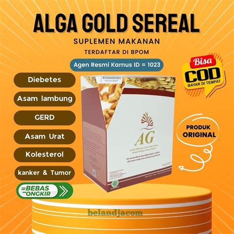 Jual Alga Gold Cereal Minuman Kolagen Halal Suplemen Kesehatan Untuk