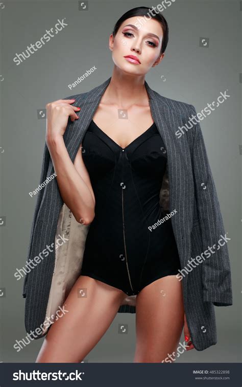 Attractive Sexual Brunette Lingerie Stock Photo 485322898 Shutterstock