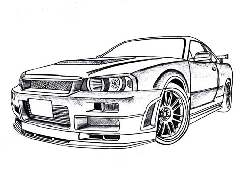 18 Nissan Gtr Coloring Pages - Printable Coloring Pages