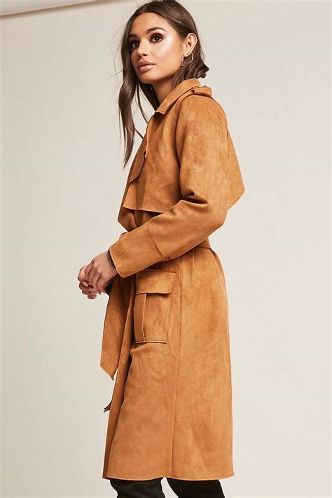 Faux Suede Trench Coat Forever 21 Tradingbasis