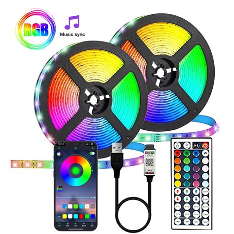 100ft Led Erit I Klar RGB M Zik Sync Renk Bluetooth Led Klar Odas