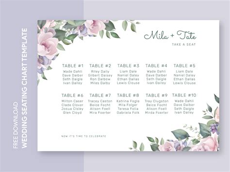 Summer Wedding Seating Chart Free Google Docs Template by Free Google Docs Templates - gdoc.io ...