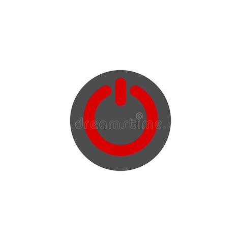 Power Button Icon Vector Template Stock Illustration Illustration Of