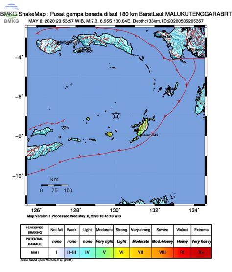 Gempabumi Tektonik M 7 3 Di Laut Banda Tidak Berpotensi Tsunami BMKG