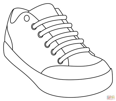 Running-shoe-coloring-page