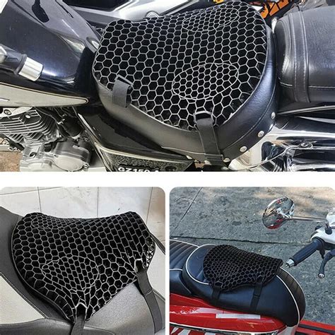 Universal Gel Honeycomb Motorcycle Seat Cushion Shock Absorption Relief Massage Breathable Seat