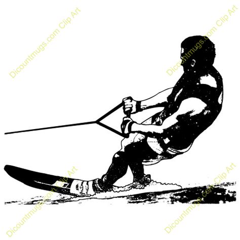 Skiing Tattoo Slalom Water Skiing Ski Art Retro Sportswear Ski