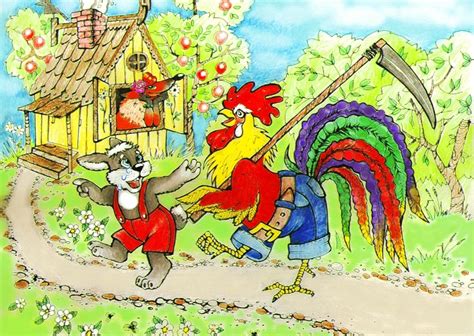 Иллюстрация лиса и заяц в стиле детский | Illustrators.ru
