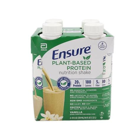 Ensure Plant Based Vanilla Protein Nutrition Shake 4ct Hy Vee Aisles