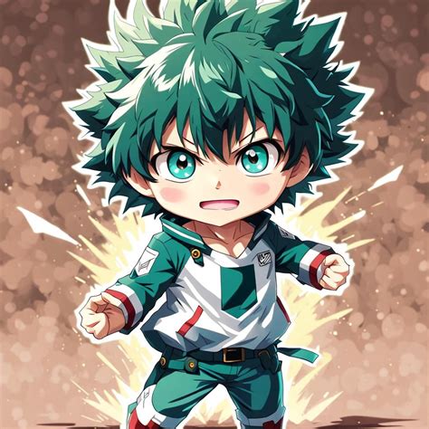 Chibi Izuku Deku Midoriya My Hero Academia Ai Generated Artwork