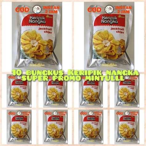 Jual PAKET HEMAT 10 BUNGKUS CAMILAN KERIPIK BUAH NANGKA SUPER LEVINA