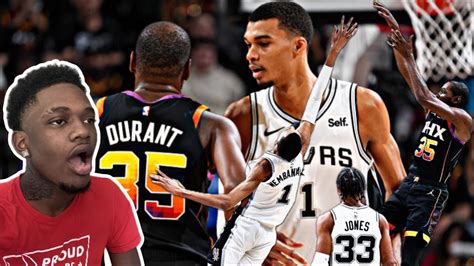 Pheonix Suns Vs San Antonio Spurs Victor Wembanyama Vs Kevin Durant