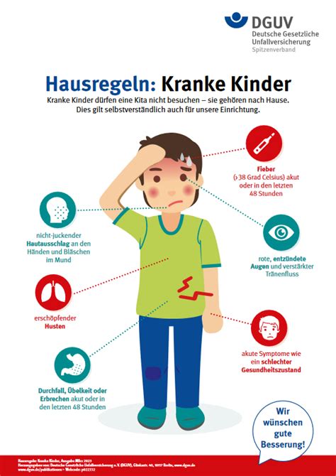 Hausregeln Kranke Kinder Plakat Der DGUV Kreiselternausschuss Neuwied