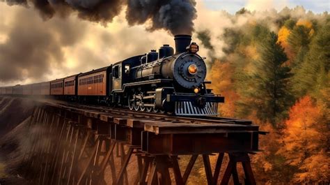 Free Photo | Steam train on railroad background