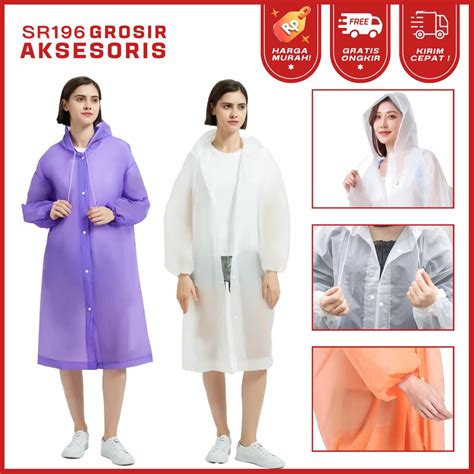 Jual Jas Hujan Eva Tebal Untuk Dewasa Pria Wanita Model Poncho Jas