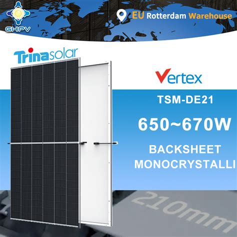 Trina Vertex Tsm De21 Solar Power Modules 650W 655watts 660W 665W 670W