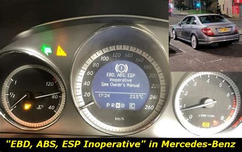 Ebd Abs Esp Inoperative See Owner S Manual Error In Mercedes