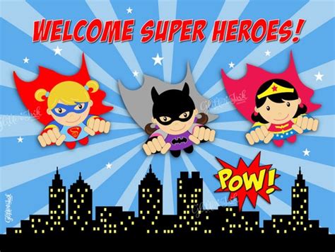 Superhero Backdrop Printable