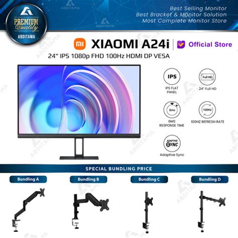 Promo Monitor LED Xiaomi A24i 24 IPS 1080p FHD 100Hz HDMI DP Bodi