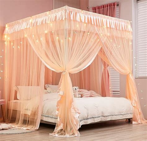 Amazon Mengersi Canopy Bed Curtains Twin Sizes Bed Canopy For