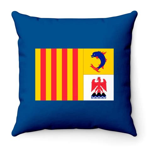 Flag of Provence Alpes Côte d Azur France Flag Throw Pillows sold