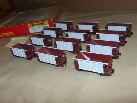 WALTHERS GOLD LINE HO 932 40506 12 CUSTOM ORE CARS BOX UNDECORATED